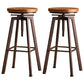 Industrial Leather Wood Counter Bar Stool Armless Adjustable Height Stool Bronze 2 Piece Set Clearhalo 'Bar Furniture' 'Bar Stools' 'bar_stools' 'furn' 'furn_bar_stools' 'furniture_bar_stools' 'Kitchen & Dining Furniture' 'kitchen&dining_furn' 'kitchen' 'kitchen_furn' Furniture' 4320999