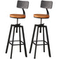 Industrial Leather Wood Counter Bar Stool Armless Adjustable Height Stool Natural 2 Piece Set Clearhalo 'Bar Furniture' 'Bar Stools' 'bar_stools' 'furn' 'furn_bar_stools' 'furniture_bar_stools' 'Kitchen & Dining Furniture' 'kitchen&dining_furn' 'kitchen' 'kitchen_furn' Furniture' 4321005