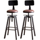 Industrial Leather Wood Counter Bar Stool Armless Adjustable Height Stool Coffee 2 Piece Set Clearhalo 'Bar Furniture' 'Bar Stools' 'bar_stools' 'furn' 'furn_bar_stools' 'furniture_bar_stools' 'Kitchen & Dining Furniture' 'kitchen&dining_furn' 'kitchen' 'kitchen_furn' Furniture' 4321014