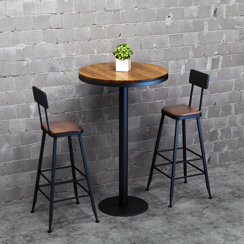 Industrial Distressed Bar Stool Bristol Bar Stool Leather with Cushion Clearhalo 'Bar Furniture' 'Bar Stools' 'bar_stools' 'furn' 'furn_bar_stools' 'furniture_bar_stools' 'Kitchen & Dining Furniture' 'kitchen&dining_furn' 'kitchen' 'kitchen_furn' Furniture' 4321032