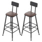 Industrial Distressed Bar Stool Bristol Bar Stool Leather with Cushion 2 Piece Set Square Clearhalo 'Bar Furniture' 'Bar Stools' 'bar_stools' 'furn' 'furn_bar_stools' 'furniture_bar_stools' 'Kitchen & Dining Furniture' 'kitchen&dining_furn' 'kitchen' 'kitchen_furn' Furniture' 4321033