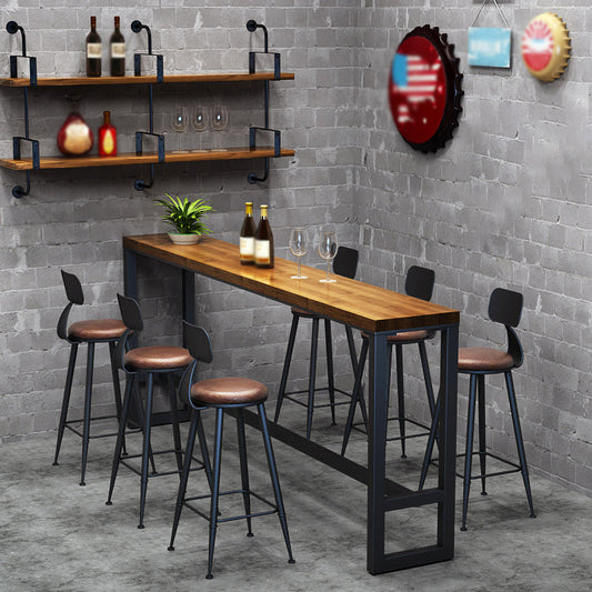 Industrial Distressed Bar Stool Bristol Bar Stool Leather with Cushion Clearhalo 'Bar Furniture' 'Bar Stools' 'bar_stools' 'furn' 'furn_bar_stools' 'furniture_bar_stools' 'Kitchen & Dining Furniture' 'kitchen&dining_furn' 'kitchen' 'kitchen_furn' Furniture' 4321037