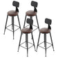 Industrial Distressed Bar Stool Bristol Bar Stool Leather with Cushion 4 Piece Set Round Clearhalo 'Bar Furniture' 'Bar Stools' 'bar_stools' 'furn' 'furn_bar_stools' 'furniture_bar_stools' 'Kitchen & Dining Furniture' 'kitchen&dining_furn' 'kitchen' 'kitchen_furn' Furniture' 4321038