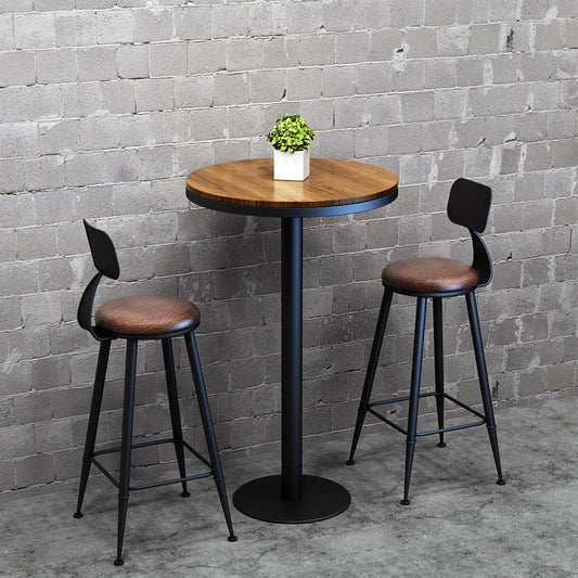 Industrial Distressed Bar Stool Bristol Bar Stool Leather with Cushion Clearhalo 'Bar Furniture' 'Bar Stools' 'bar_stools' 'furn' 'furn_bar_stools' 'furniture_bar_stools' 'Kitchen & Dining Furniture' 'kitchen&dining_furn' 'kitchen' 'kitchen_furn' Furniture' 4321039