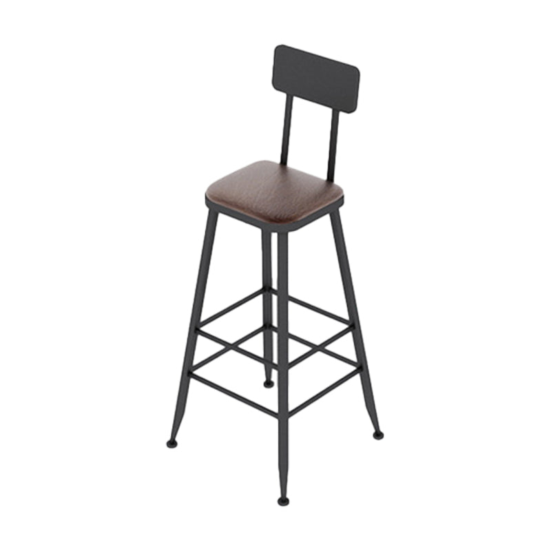 Industrial Distressed Bar Stool Bristol Bar Stool Leather with Cushion Clearhalo 'Bar Furniture' 'Bar Stools' 'bar_stools' 'furn' 'furn_bar_stools' 'furniture_bar_stools' 'Kitchen & Dining Furniture' 'kitchen&dining_furn' 'kitchen' 'kitchen_furn' Furniture' 4321040