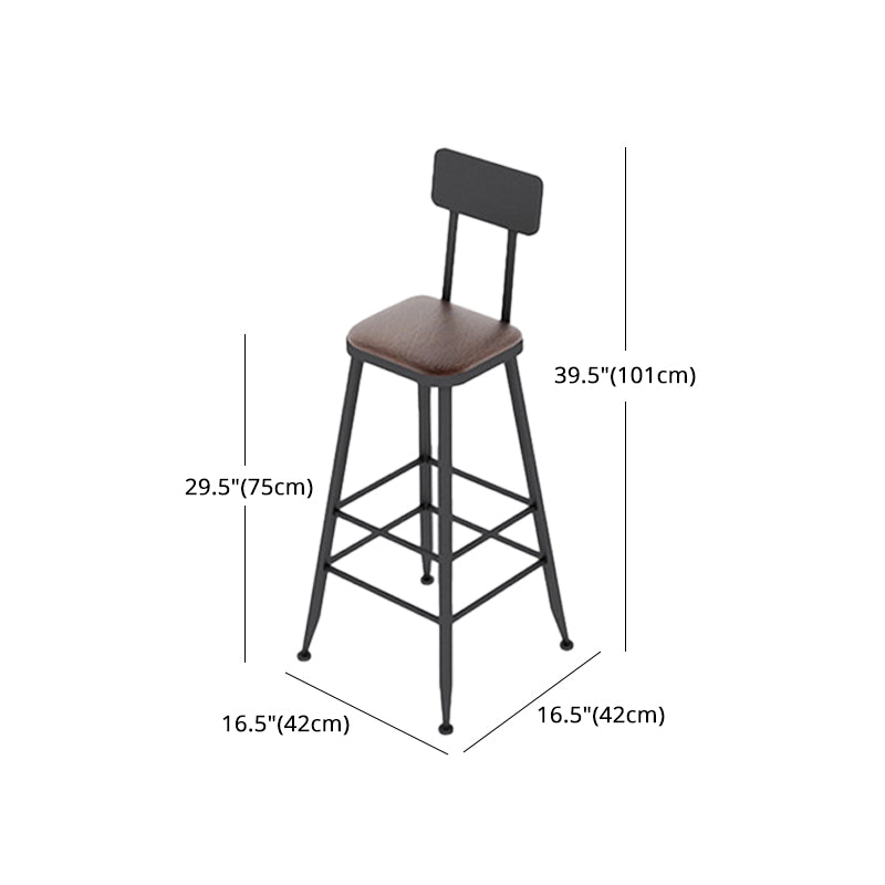 Industrial Distressed Bar Stool Bristol Bar Stool Leather with Cushion Clearhalo 'Bar Furniture' 'Bar Stools' 'bar_stools' 'furn' 'furn_bar_stools' 'furniture_bar_stools' 'Kitchen & Dining Furniture' 'kitchen&dining_furn' 'kitchen' 'kitchen_furn' Furniture' 4321041