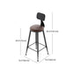 Industrial Distressed Bar Stool Bristol Bar Stool Leather with Cushion Clearhalo 'Bar Furniture' 'Bar Stools' 'bar_stools' 'furn' 'furn_bar_stools' 'furniture_bar_stools' 'Kitchen & Dining Furniture' 'kitchen&dining_furn' 'kitchen' 'kitchen_furn' Furniture' 4321042