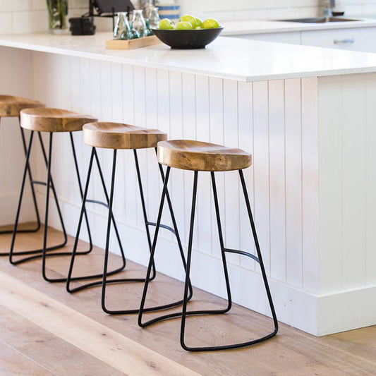Industrial Backless and Armless Bar Stool Wooden Counter Stool Clearhalo 'Bar Furniture' 'Bar Stools' 'bar_stools' 'furn' 'furn_bar_stools' 'furniture_bar_stools' 'Kitchen & Dining Furniture' 'kitchen&dining_furn' 'kitchen' 'kitchen_furn' Furniture' 4321046