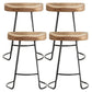 Industrial Backless and Armless Bar Stool Wooden Counter Stool 4 Piece Set Short Stool(18"H) Clearhalo 'Bar Furniture' 'Bar Stools' 'bar_stools' 'furn' 'furn_bar_stools' 'furniture_bar_stools' 'Kitchen & Dining Furniture' 'kitchen&dining_furn' 'kitchen' 'kitchen_furn' Furniture' 4321049