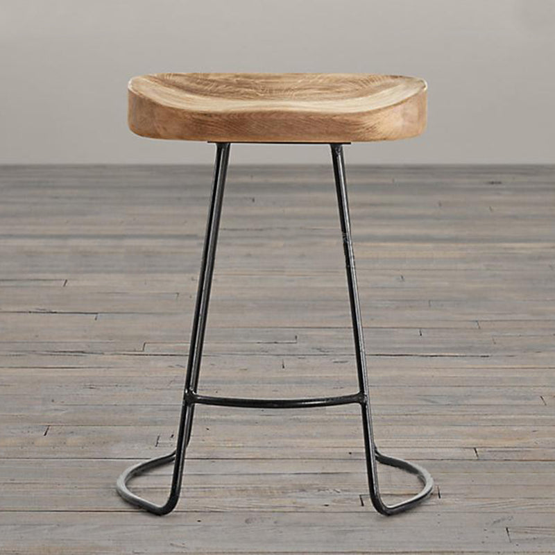 Industrial Backless and Armless Bar Stool Wooden Counter Stool Clearhalo 'Bar Furniture' 'Bar Stools' 'bar_stools' 'furn' 'furn_bar_stools' 'furniture_bar_stools' 'Kitchen & Dining Furniture' 'kitchen&dining_furn' 'kitchen' 'kitchen_furn' Furniture' 4321050