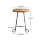 Industrial Backless and Armless Bar Stool Wooden Counter Stool Clearhalo 'Bar Furniture' 'Bar Stools' 'bar_stools' 'furn' 'furn_bar_stools' 'furniture_bar_stools' 'Kitchen & Dining Furniture' 'kitchen&dining_furn' 'kitchen' 'kitchen_furn' Furniture' 4321056