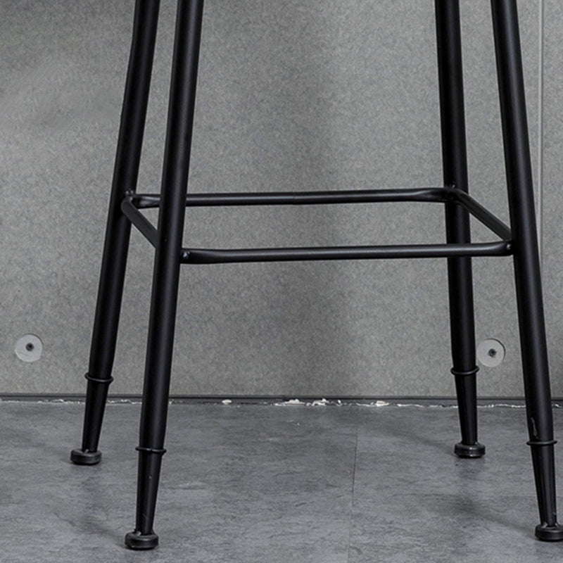 Industrial Style Ironwork Barstool Solid Wood Seat Bar High Chair with Backrest Clearhalo 'Bar Furniture' 'Bar Stools' 'bar_stools' 'furn' 'furn_bar_stools' 'furniture_bar_stools' 'Kitchen & Dining Furniture' 'kitchen&dining_furn' 'kitchen' 'kitchen_furn' Furniture' 4321067