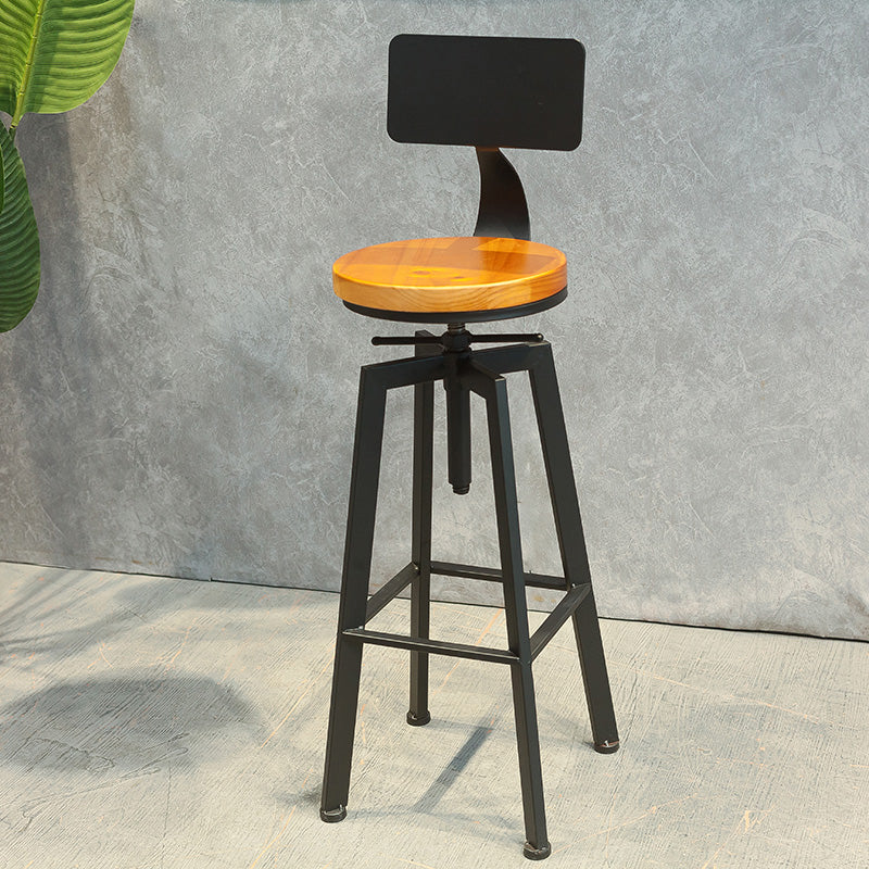 Industrial Four Legs Bar Stool with Footrest Adjustable Height Barstool Clearhalo 'Bar Furniture' 'Bar Stools' 'bar_stools' 'furn' 'furn_bar_stools' 'furniture_bar_stools' 'Kitchen & Dining Furniture' 'kitchen&dining_furn' 'kitchen' 'kitchen_furn' Furniture' 4321151
