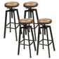 Industrial Four Legs Bar Stool with Footrest Adjustable Height Barstool Leather 4 Piece Set Backless Clearhalo 'Bar Furniture' 'Bar Stools' 'bar_stools' 'furn' 'furn_bar_stools' 'furniture_bar_stools' 'Kitchen & Dining Furniture' 'kitchen&dining_furn' 'kitchen' 'kitchen_furn' Furniture' 4321164