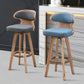 Modern Bar Stool Rubber Wooden Backrest Barstools with Soles Swivel Cushions Clearhalo 'Bar Furniture' 'Bar Stools' 'bar_stools' 'furn' 'furn_bar_stools' 'furniture_bar_stools' 'Kitchen & Dining Furniture' 'kitchen&dining_furn' 'kitchen' 'kitchen_furn' Furniture' 4321167