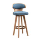 Modern Bar Stool Rubber Wooden Backrest Barstools with Soles Swivel Cushions Blue 1 Piece Clearhalo 'Bar Furniture' 'Bar Stools' 'bar_stools' 'furn' 'furn_bar_stools' 'furniture_bar_stools' 'Kitchen & Dining Furniture' 'kitchen&dining_furn' 'kitchen' 'kitchen_furn' Furniture' 4321171
