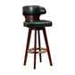 Modern Bar Stool Rubber Wooden Backrest Barstools with Soles Swivel Cushions Blackish Green 1 Piece Clearhalo 'Bar Furniture' 'Bar Stools' 'bar_stools' 'furn' 'furn_bar_stools' 'furniture_bar_stools' 'Kitchen & Dining Furniture' 'kitchen&dining_furn' 'kitchen' 'kitchen_furn' Furniture' 4321175