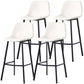 PU Leather Barstools Industrial Living Room Black Bar and Counter Stool White 4 Piece Set Bar Stool(30"H) Clearhalo 'Bar Furniture' 'Bar Stools' 'bar_stools' 'furn' 'furn_bar_stools' 'furniture_bar_stools' 'Kitchen & Dining Furniture' 'kitchen&dining_furn' 'kitchen' 'kitchen_furn' Furniture' 4321200