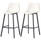 PU Leather Barstools Industrial Living Room Black Bar and Counter Stool White 2 Piece Set Bar Stool(30"H) Clearhalo 'Bar Furniture' 'Bar Stools' 'bar_stools' 'furn' 'furn_bar_stools' 'furniture_bar_stools' 'Kitchen & Dining Furniture' 'kitchen&dining_furn' 'kitchen' 'kitchen_furn' Furniture' 4321204