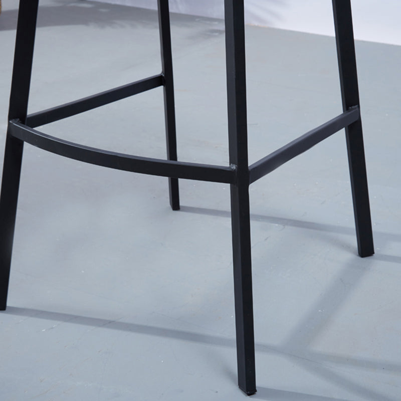 PU Leather Barstools Industrial Living Room Black Bar and Counter Stool Clearhalo 'Bar Furniture' 'Bar Stools' 'bar_stools' 'furn' 'furn_bar_stools' 'furniture_bar_stools' 'Kitchen & Dining Furniture' 'kitchen&dining_furn' 'kitchen' 'kitchen_furn' Furniture' 4321209