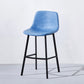 PU Leather Barstools Industrial Living Room Black Bar and Counter Stool Blue 1 Piece Counter Stool(26"H) Clearhalo 'Bar Furniture' 'Bar Stools' 'bar_stools' 'furn' 'furn_bar_stools' 'furniture_bar_stools' 'Kitchen & Dining Furniture' 'kitchen&dining_furn' 'kitchen' 'kitchen_furn' Furniture' 4321214