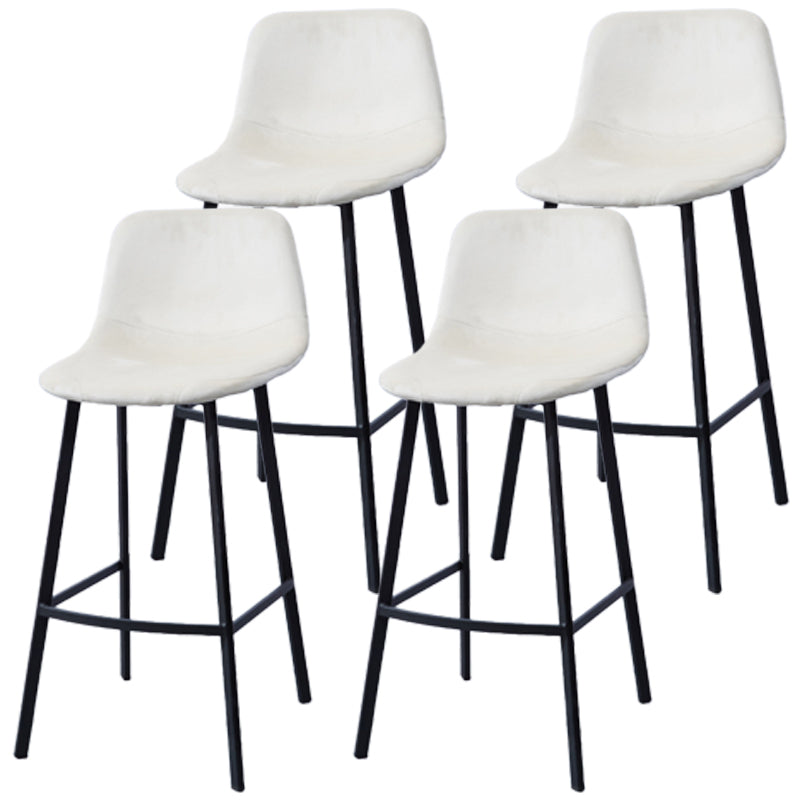 PU Leather Barstools Industrial Living Room Black Bar and Counter Stool Gloss White 4 Piece Set Bar Stool(30"H) Clearhalo 'Bar Furniture' 'Bar Stools' 'bar_stools' 'furn' 'furn_bar_stools' 'furniture_bar_stools' 'Kitchen & Dining Furniture' 'kitchen&dining_furn' 'kitchen' 'kitchen_furn' Furniture' 4321225