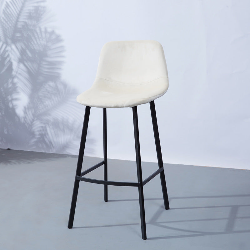 PU Leather Barstools Industrial Living Room Black Bar and Counter Stool Gloss White 1 Piece Bar Stool(30"H) Clearhalo 'Bar Furniture' 'Bar Stools' 'bar_stools' 'furn' 'furn_bar_stools' 'furniture_bar_stools' 'Kitchen & Dining Furniture' 'kitchen&dining_furn' 'kitchen' 'kitchen_furn' Furniture' 4321226