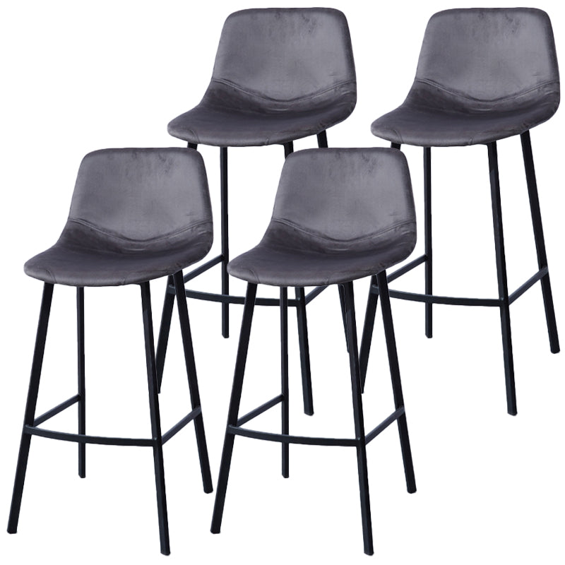 PU Leather Barstools Industrial Living Room Black Bar and Counter Stool Grey 4 Piece Set Counter Stool(26"H) Clearhalo 'Bar Furniture' 'Bar Stools' 'bar_stools' 'furn' 'furn_bar_stools' 'furniture_bar_stools' 'Kitchen & Dining Furniture' 'kitchen&dining_furn' 'kitchen' 'kitchen_furn' Furniture' 4321228