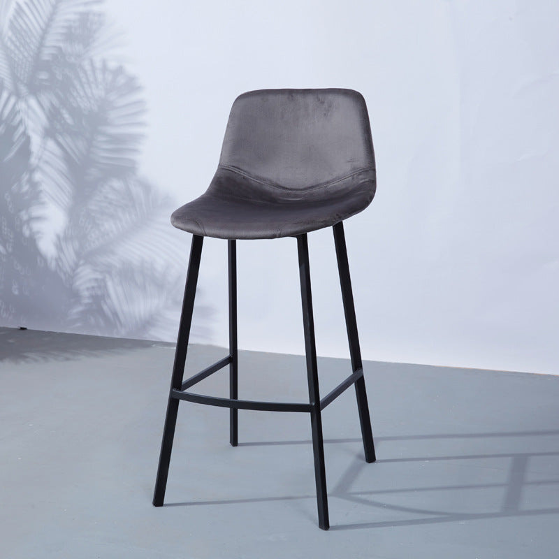 PU Leather Barstools Industrial Living Room Black Bar and Counter Stool Grey 1 Piece Counter Stool(26"H) Clearhalo 'Bar Furniture' 'Bar Stools' 'bar_stools' 'furn' 'furn_bar_stools' 'furniture_bar_stools' 'Kitchen & Dining Furniture' 'kitchen&dining_furn' 'kitchen' 'kitchen_furn' Furniture' 4321229