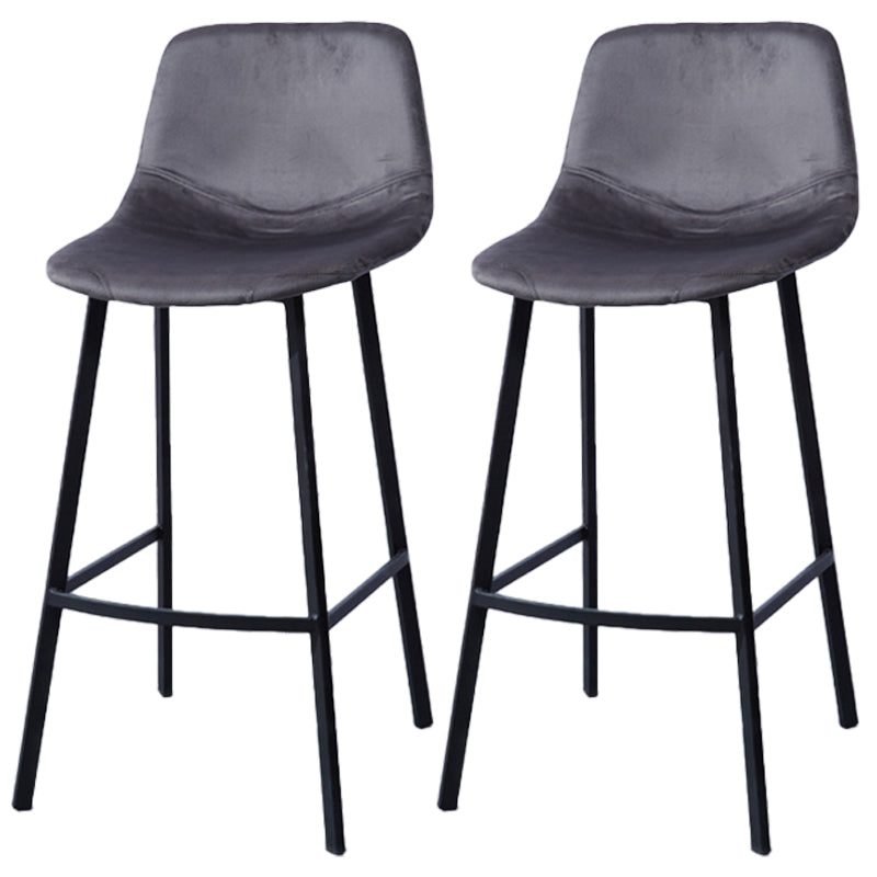 PU Leather Barstools Industrial Living Room Black Bar and Counter Stool Grey 2 Piece Set Counter Stool(26"H) Clearhalo 'Bar Furniture' 'Bar Stools' 'bar_stools' 'furn' 'furn_bar_stools' 'furniture_bar_stools' 'Kitchen & Dining Furniture' 'kitchen&dining_furn' 'kitchen' 'kitchen_furn' Furniture' 4321230