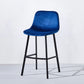PU Leather Barstools Industrial Living Room Black Bar and Counter Stool Dark Blue 1 Piece Counter Stool(26"H) Clearhalo 'Bar Furniture' 'Bar Stools' 'bar_stools' 'furn' 'furn_bar_stools' 'furniture_bar_stools' 'Kitchen & Dining Furniture' 'kitchen&dining_furn' 'kitchen' 'kitchen_furn' Furniture' 4321235