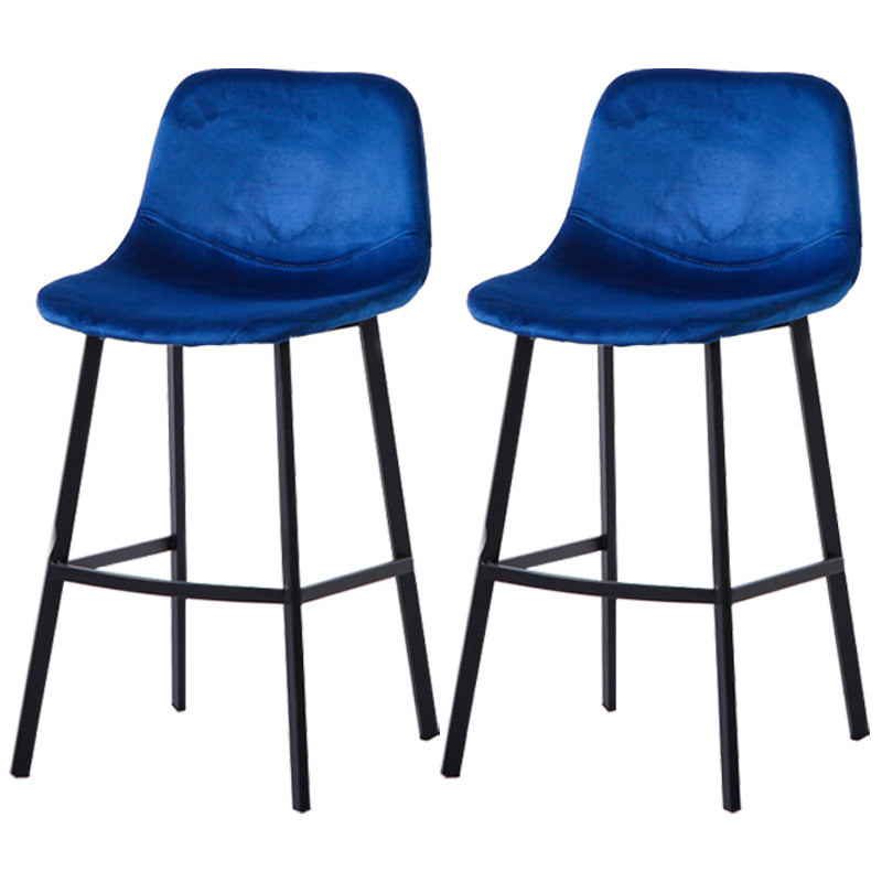 PU Leather Barstools Industrial Living Room Black Bar and Counter Stool Dark Blue 2 Piece Set Counter Stool(26"H) Clearhalo 'Bar Furniture' 'Bar Stools' 'bar_stools' 'furn' 'furn_bar_stools' 'furniture_bar_stools' 'Kitchen & Dining Furniture' 'kitchen&dining_furn' 'kitchen' 'kitchen_furn' Furniture' 4321236