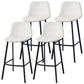 PU Leather Barstools Industrial Living Room Black Bar and Counter Stool White 4 Piece Set Counter Stool(26"H) Clearhalo 'Bar Furniture' 'Bar Stools' 'bar_stools' 'furn' 'furn_bar_stools' 'furniture_bar_stools' 'Kitchen & Dining Furniture' 'kitchen&dining_furn' 'kitchen' 'kitchen_furn' Furniture' 4321237
