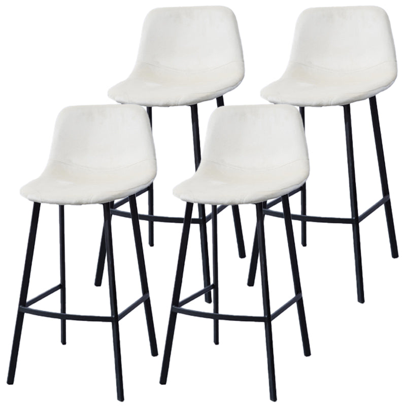PU Leather Barstools Industrial Living Room Black Bar and Counter Stool White 4 Piece Set Counter Stool(26"H) Clearhalo 'Bar Furniture' 'Bar Stools' 'bar_stools' 'furn' 'furn_bar_stools' 'furniture_bar_stools' 'Kitchen & Dining Furniture' 'kitchen&dining_furn' 'kitchen' 'kitchen_furn' Furniture' 4321237