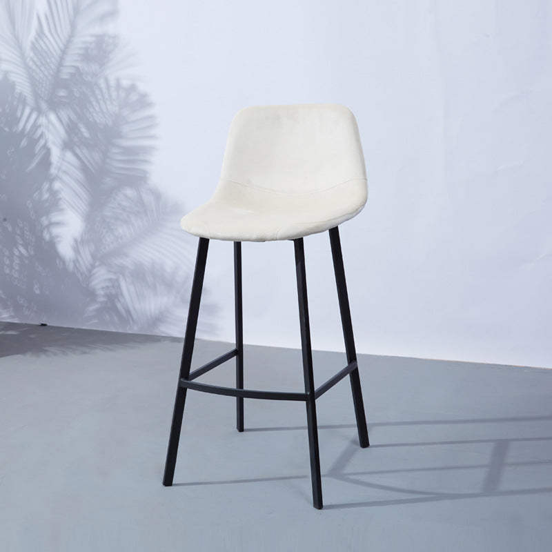 PU Leather Barstools Industrial Living Room Black Bar and Counter Stool White 1 Piece Counter Stool(26"H) Clearhalo 'Bar Furniture' 'Bar Stools' 'bar_stools' 'furn' 'furn_bar_stools' 'furniture_bar_stools' 'Kitchen & Dining Furniture' 'kitchen&dining_furn' 'kitchen' 'kitchen_furn' Furniture' 4321238