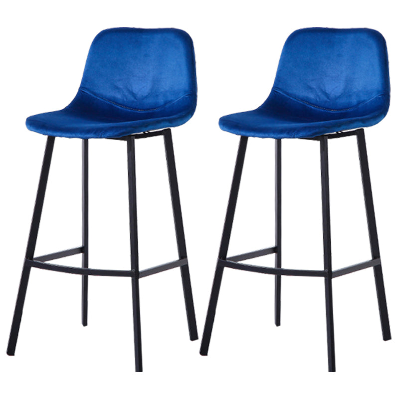 PU Leather Barstools Industrial Living Room Black Bar and Counter Stool Dark Blue 2 Piece Set Bar Stool(30"H) Clearhalo 'Bar Furniture' 'Bar Stools' 'bar_stools' 'furn' 'furn_bar_stools' 'furniture_bar_stools' 'Kitchen & Dining Furniture' 'kitchen&dining_furn' 'kitchen' 'kitchen_furn' Furniture' 4321248