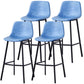 PU Leather Barstools Industrial Living Room Black Bar and Counter Stool Blue 4 Piece Set Bar Stool(30"H) Clearhalo 'Bar Furniture' 'Bar Stools' 'bar_stools' 'furn' 'furn_bar_stools' 'furniture_bar_stools' 'Kitchen & Dining Furniture' 'kitchen&dining_furn' 'kitchen' 'kitchen_furn' Furniture' 4321249