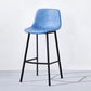 PU Leather Barstools Industrial Living Room Black Bar and Counter Stool Blue 1 Piece Bar Stool(30"H) Clearhalo 'Bar Furniture' 'Bar Stools' 'bar_stools' 'furn' 'furn_bar_stools' 'furniture_bar_stools' 'Kitchen & Dining Furniture' 'kitchen&dining_furn' 'kitchen' 'kitchen_furn' Furniture' 4321250