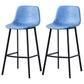 PU Leather Barstools Industrial Living Room Black Bar and Counter Stool Blue 2 Piece Set Bar Stool(30"H) Clearhalo 'Bar Furniture' 'Bar Stools' 'bar_stools' 'furn' 'furn_bar_stools' 'furniture_bar_stools' 'Kitchen & Dining Furniture' 'kitchen&dining_furn' 'kitchen' 'kitchen_furn' Furniture' 4321251