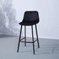 PU Leather Barstools Industrial Living Room Black Bar and Counter Stool Gloss Black 1 Piece Counter Stool(26"H) Clearhalo 'Bar Furniture' 'Bar Stools' 'bar_stools' 'furn' 'furn_bar_stools' 'furniture_bar_stools' 'Kitchen & Dining Furniture' 'kitchen&dining_furn' 'kitchen' 'kitchen_furn' Furniture' 4321253