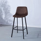 PU Leather Barstools Industrial Living Room Black Bar and Counter Stool Dark Coffee 1 Piece Bar Stool(30"H) Clearhalo 'Bar Furniture' 'Bar Stools' 'bar_stools' 'furn' 'furn_bar_stools' 'furniture_bar_stools' 'Kitchen & Dining Furniture' 'kitchen&dining_furn' 'kitchen' 'kitchen_furn' Furniture' 4321256