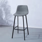 PU Leather Barstools Industrial Living Room Black Bar and Counter Stool Dark Gray 1 Piece Bar Stool(30"H) Clearhalo 'Bar Furniture' 'Bar Stools' 'bar_stools' 'furn' 'furn_bar_stools' 'furniture_bar_stools' 'Kitchen & Dining Furniture' 'kitchen&dining_furn' 'kitchen' 'kitchen_furn' Furniture' 4321262
