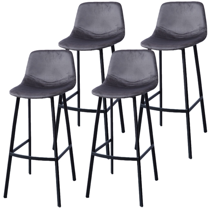 PU Leather Barstools Industrial Living Room Black Bar and Counter Stool Grey 4 Piece Set Bar Stool(30"H) Clearhalo 'Bar Furniture' 'Bar Stools' 'bar_stools' 'furn' 'furn_bar_stools' 'furniture_bar_stools' 'Kitchen & Dining Furniture' 'kitchen&dining_furn' 'kitchen' 'kitchen_furn' Furniture' 4321264
