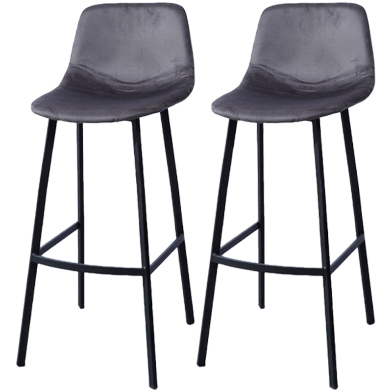 PU Leather Barstools Industrial Living Room Black Bar and Counter Stool Grey 2 Piece Set Bar Stool(30"H) Clearhalo 'Bar Furniture' 'Bar Stools' 'bar_stools' 'furn' 'furn_bar_stools' 'furniture_bar_stools' 'Kitchen & Dining Furniture' 'kitchen&dining_furn' 'kitchen' 'kitchen_furn' Furniture' 4321266