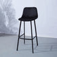 PU Leather Barstools Industrial Living Room Black Bar and Counter Stool Gloss Black 1 Piece Bar Stool(30"H) Clearhalo 'Bar Furniture' 'Bar Stools' 'bar_stools' 'furn' 'furn_bar_stools' 'furniture_bar_stools' 'Kitchen & Dining Furniture' 'kitchen&dining_furn' 'kitchen' 'kitchen_furn' Furniture' 4321271