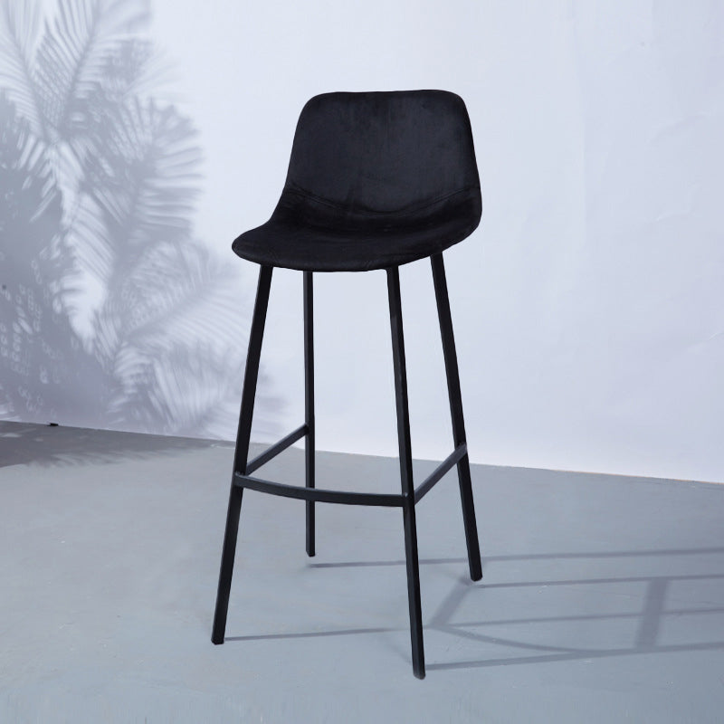 PU Leather Barstools Industrial Living Room Black Bar and Counter Stool Gloss Black 1 Piece Bar Stool(30"H) Clearhalo 'Bar Furniture' 'Bar Stools' 'bar_stools' 'furn' 'furn_bar_stools' 'furniture_bar_stools' 'Kitchen & Dining Furniture' 'kitchen&dining_furn' 'kitchen' 'kitchen_furn' Furniture' 4321271