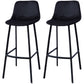 PU Leather Barstools Industrial Living Room Black Bar and Counter Stool Gloss Black 2 Piece Set Bar Stool(30"H) Clearhalo 'Bar Furniture' 'Bar Stools' 'bar_stools' 'furn' 'furn_bar_stools' 'furniture_bar_stools' 'Kitchen & Dining Furniture' 'kitchen&dining_furn' 'kitchen' 'kitchen_furn' Furniture' 4321272