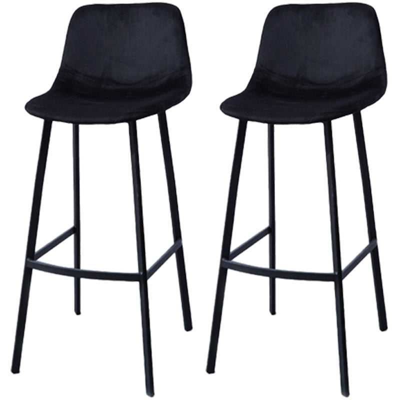 PU Leather Barstools Industrial Living Room Black Bar and Counter Stool Gloss Black 2 Piece Set Bar Stool(30"H) Clearhalo 'Bar Furniture' 'Bar Stools' 'bar_stools' 'furn' 'furn_bar_stools' 'furniture_bar_stools' 'Kitchen & Dining Furniture' 'kitchen&dining_furn' 'kitchen' 'kitchen_furn' Furniture' 4321272