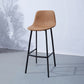 PU Leather Barstools Industrial Living Room Black Bar and Counter Stool Brown 1 Piece Bar Stool(30"H) Clearhalo 'Bar Furniture' 'Bar Stools' 'bar_stools' 'furn' 'furn_bar_stools' 'furniture_bar_stools' 'Kitchen & Dining Furniture' 'kitchen&dining_furn' 'kitchen' 'kitchen_furn' Furniture' 4321274