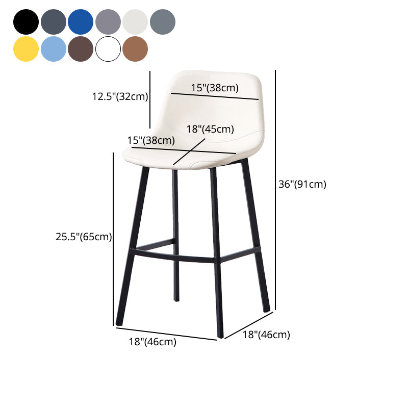 PU Leather Barstools Industrial Living Room Black Bar and Counter Stool Clearhalo 'Bar Furniture' 'Bar Stools' 'bar_stools' 'furn' 'furn_bar_stools' 'furniture_bar_stools' 'Kitchen & Dining Furniture' 'kitchen&dining_furn' 'kitchen' 'kitchen_furn' Furniture' 4321276